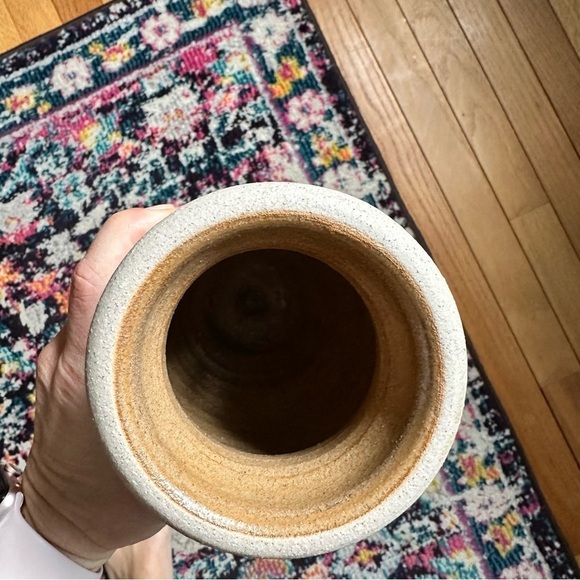 Handmade In Mexico Neutral Glazed Ceramic Vase - Picture 6 of 10